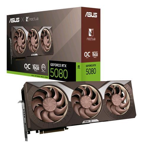 ASUS GEFORCE RTX 5080 NOCTUA OC EDITION 16GB GDDR7 DLSS4 TRIPLE FAN PCI Express 5.0 - 2 x HDMI 3 x DISPLAYPORT